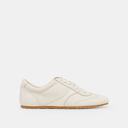 Dorie White Leather Sneakers - WHITE LEATHER