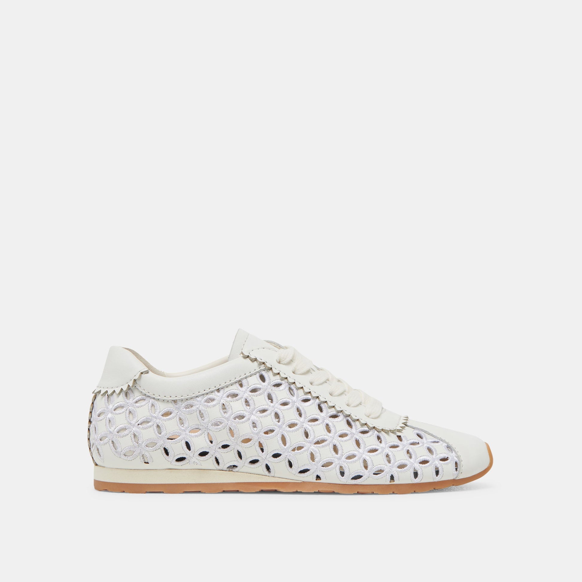 DANIE EYELET PERF SNEAKERS TRUE WHITE LEATHER - TRUE WHITE LEATHER