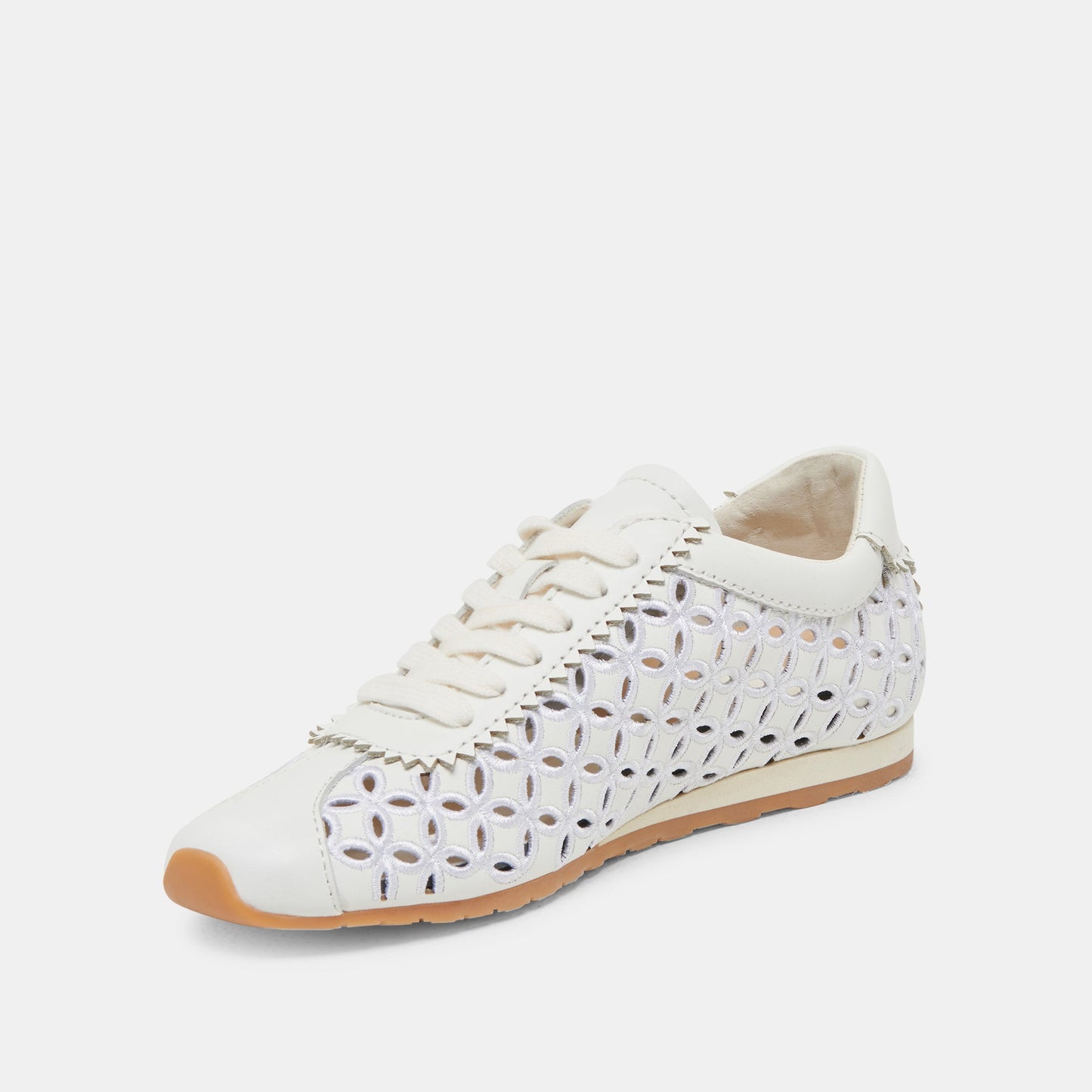 DANIE EYELET PERF SNEAKERS TRUE WHITE LEATHER - TRUE WHITE LEATHER