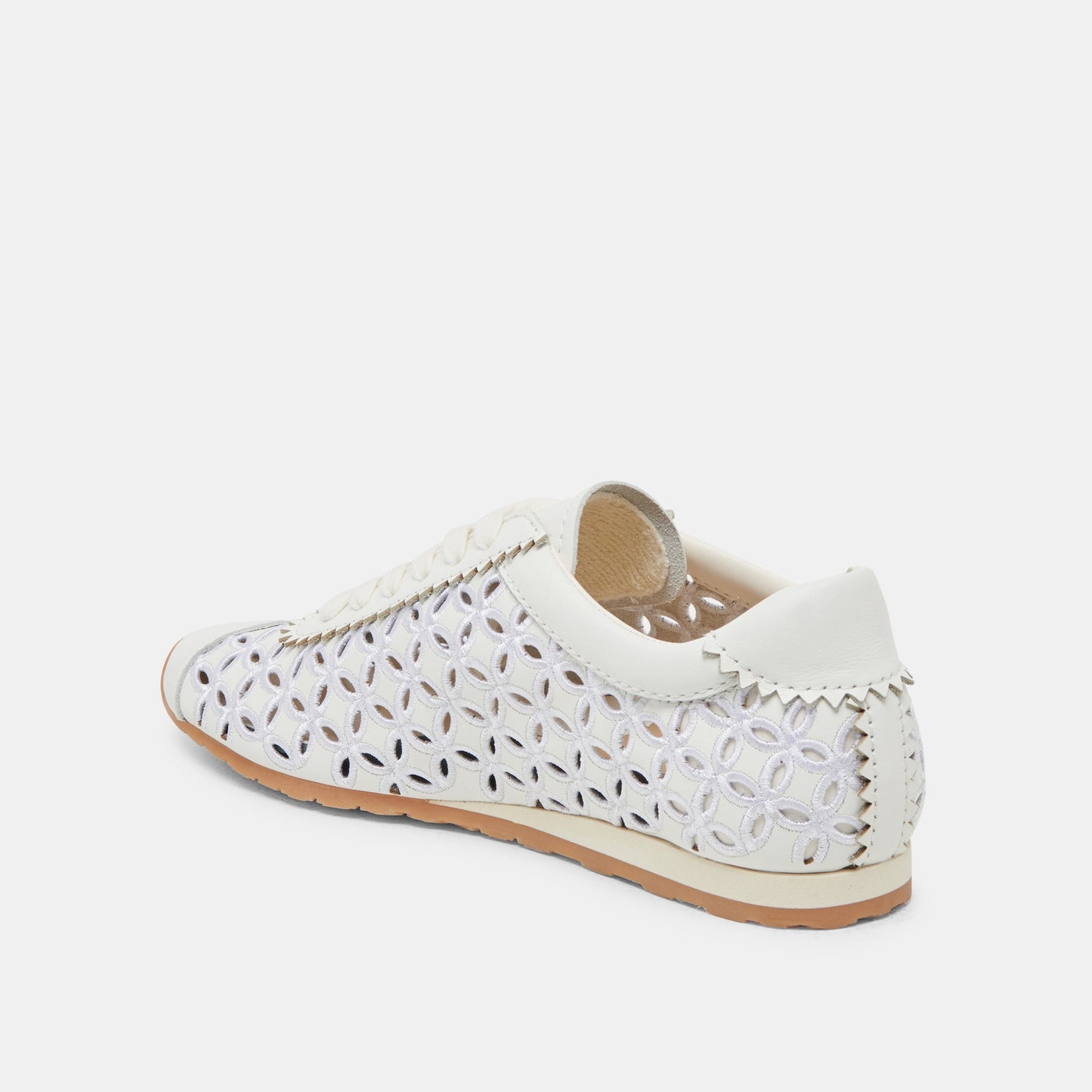 DANIE EYELET PERF SNEAKERS TRUE WHITE LEATHER - TRUE WHITE LEATHER