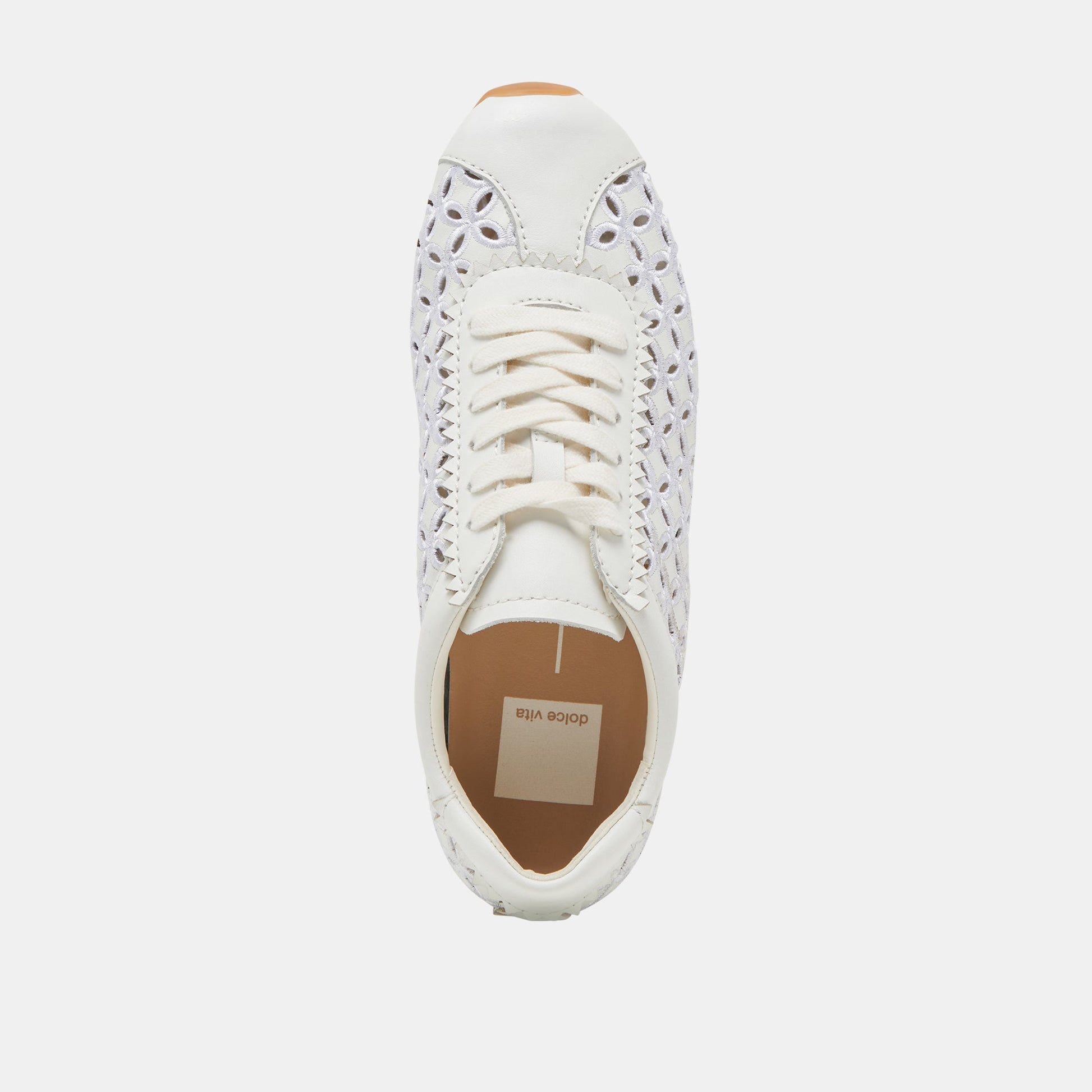 DANIE EYELET PERF SNEAKERS TRUE WHITE LEATHER - TRUE WHITE LEATHER