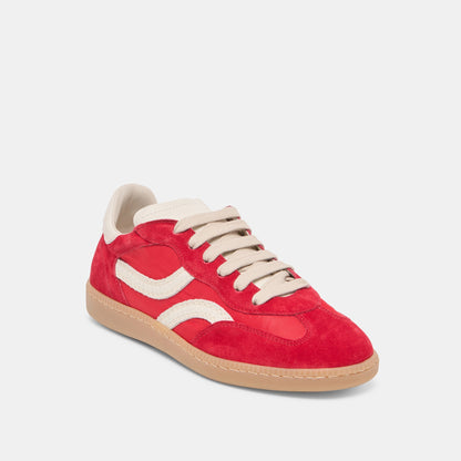 Rebel Crimson Nylon Sneakers - CRIMSON NYLON