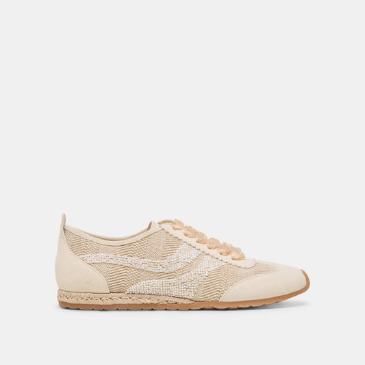 DREAM BEAD SNEAKERS NATURAL MULTI BURLAP - NATURAL MULTI BURLAP