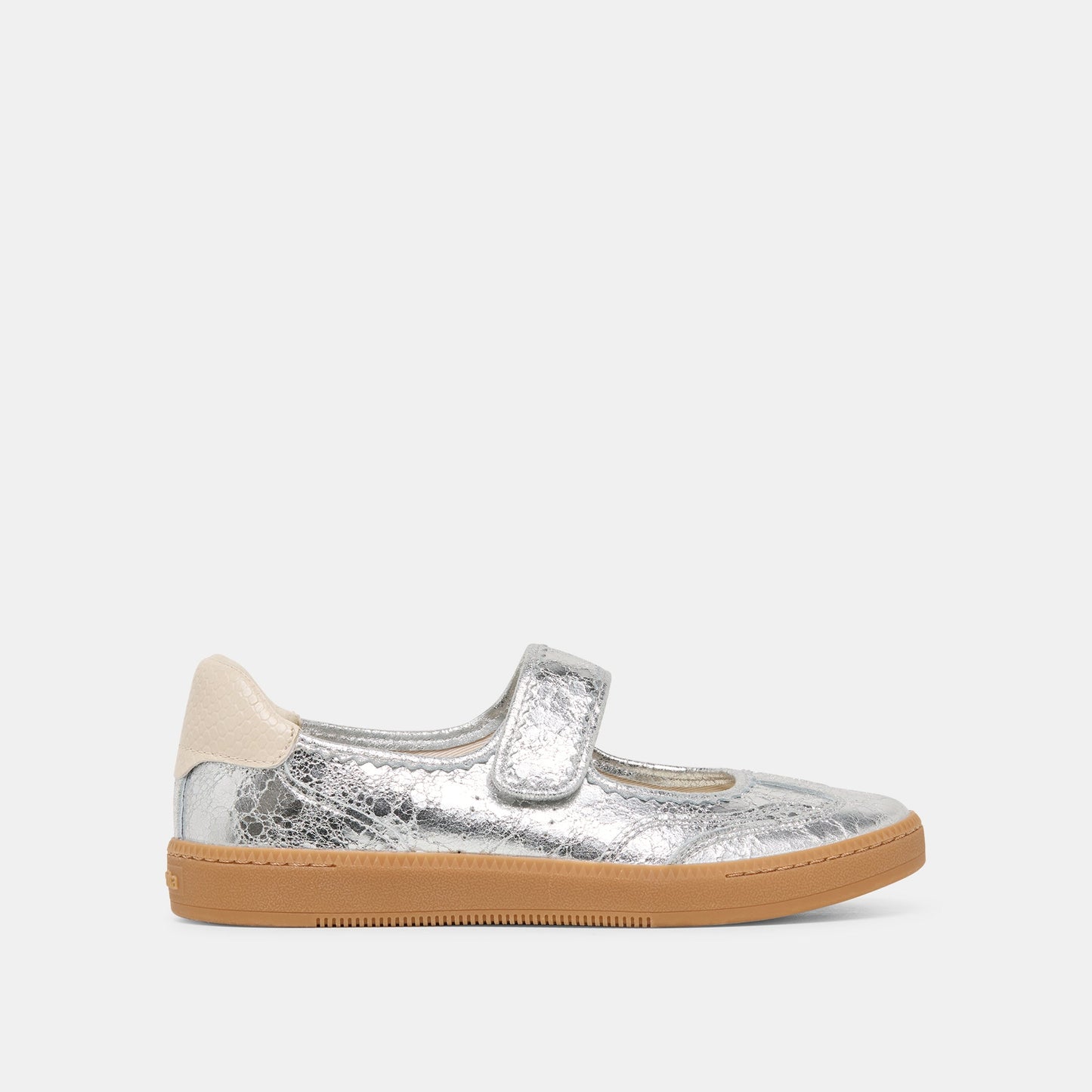 Nanet Silver Leather Sneakers - SILVER LEATHER