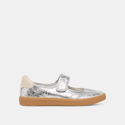 Nanet Silver Leather Sneakers - SILVER LEATHER