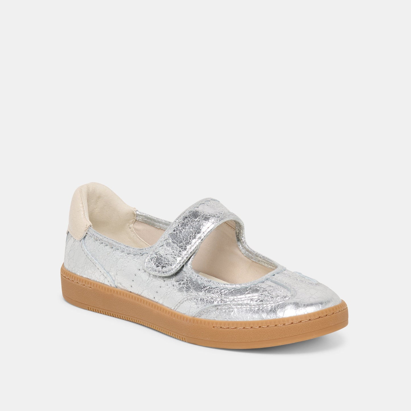 Nanet Silver Leather Sneakers - SILVER LEATHER