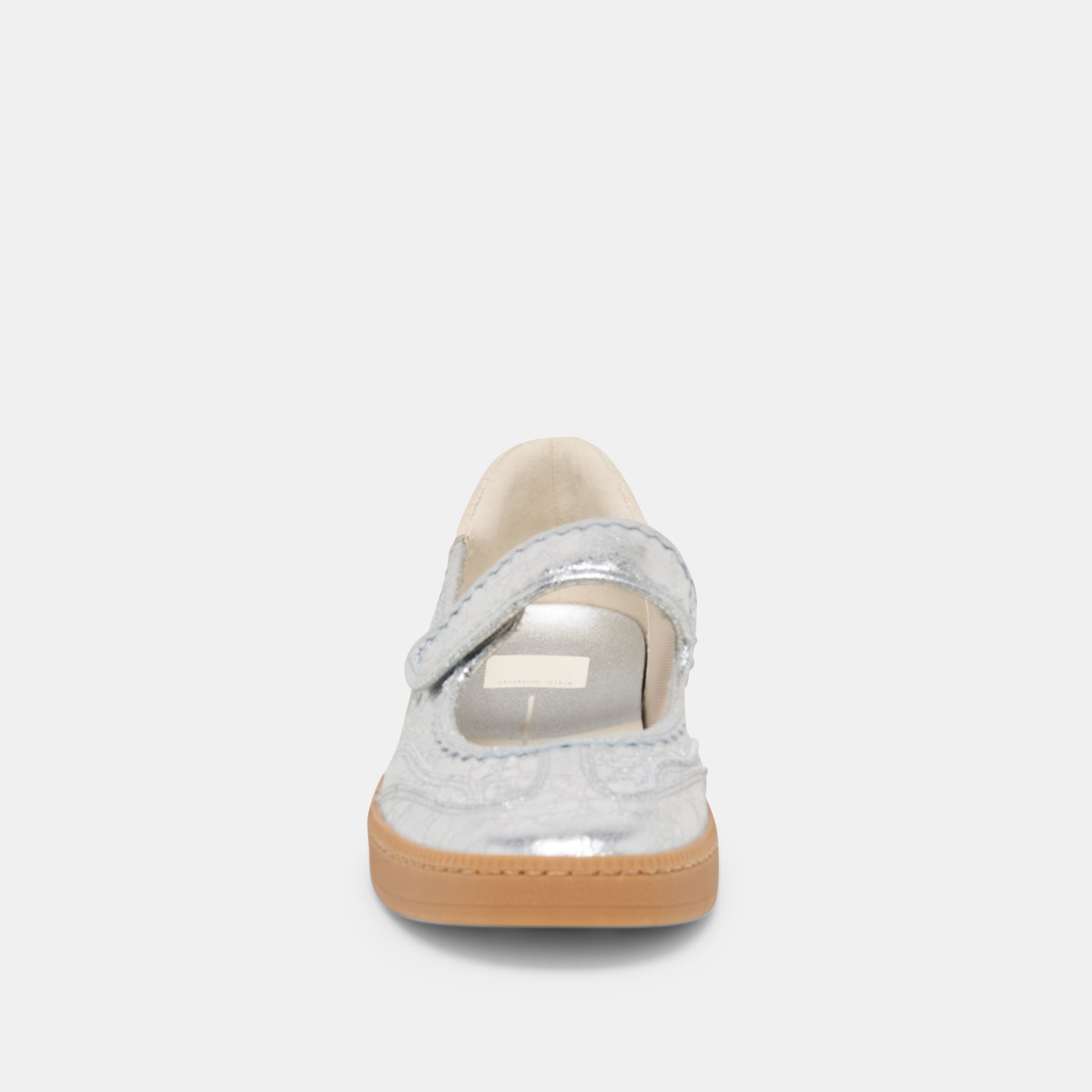 Nanet Silver Leather Sneakers - SILVER LEATHER