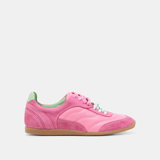 Laini Pink Multi Leather Sneakers - PINK MULTI LEATHER