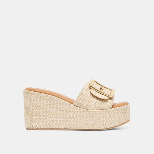 Jilian Lt Natural Raffia Wedges - LT NATURAL RAFFIA