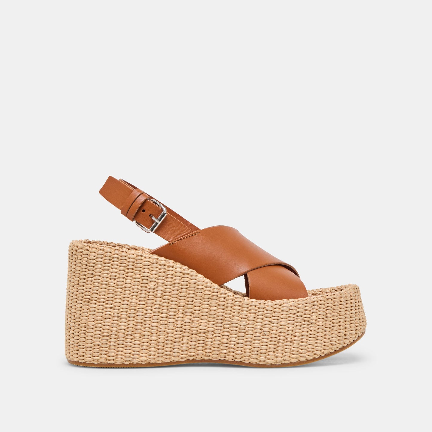 SKYLAR WEDGES BROWN LEATHER - BROWN LEATHER