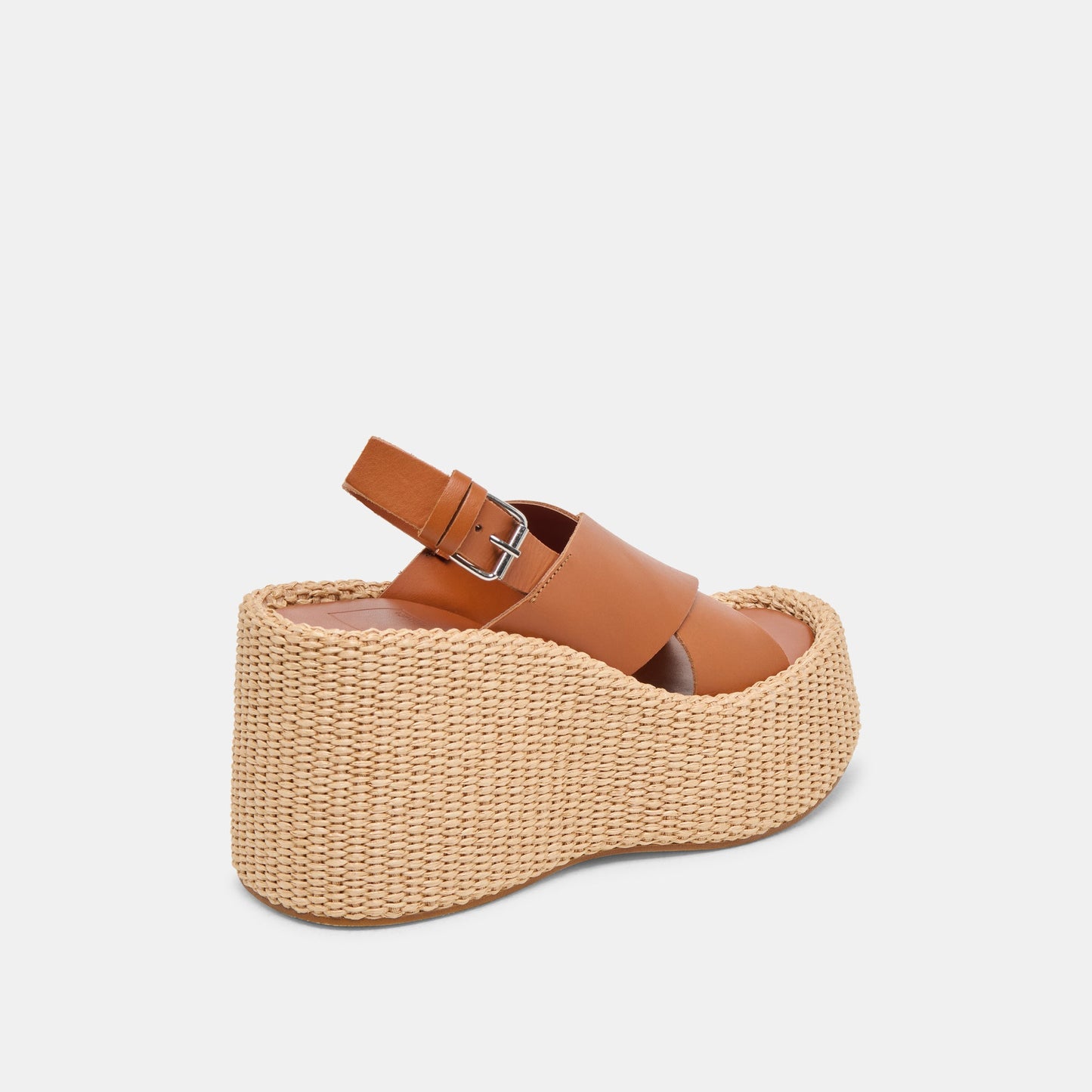 SKYLAR WEDGES BROWN LEATHER - BROWN LEATHER