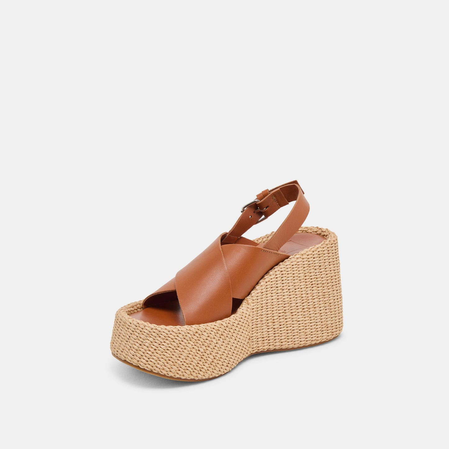 SKYLAR WEDGES BROWN LEATHER - BROWN LEATHER