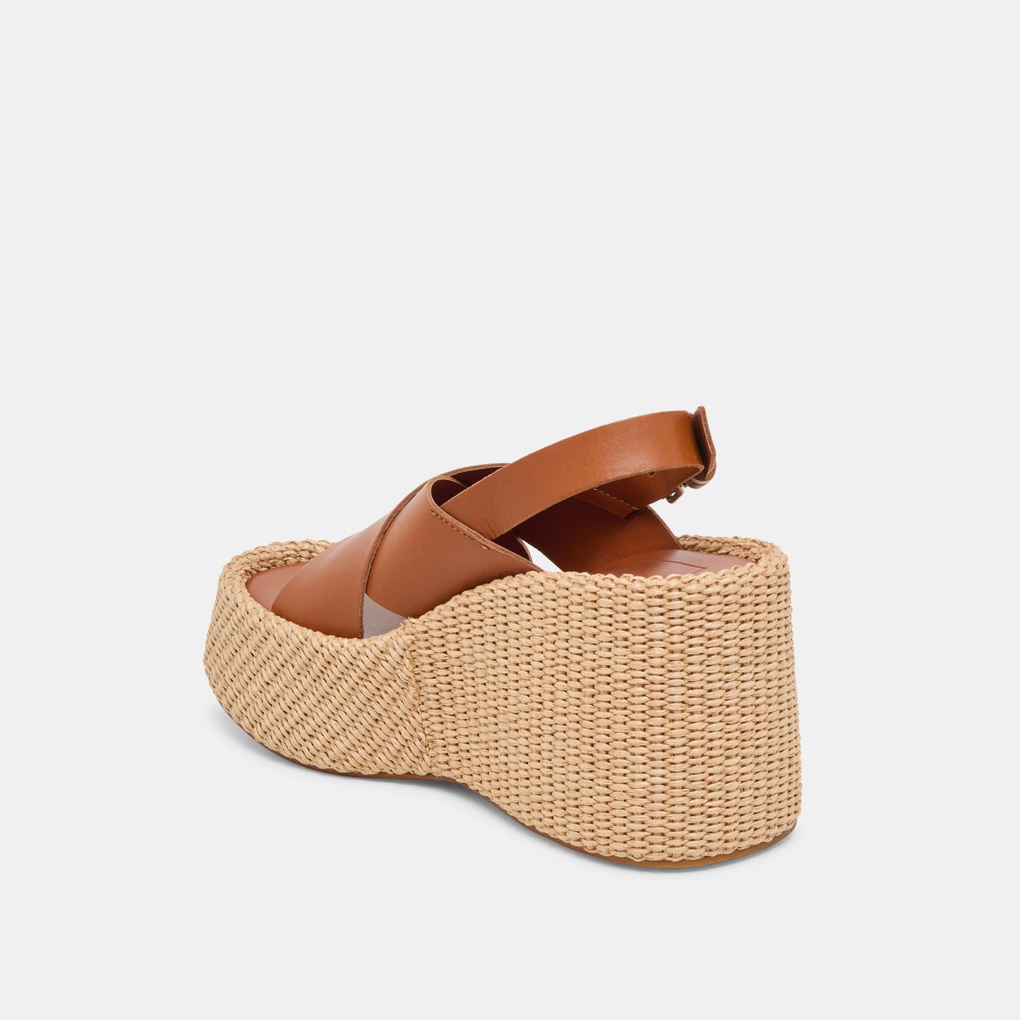 SKYLAR WEDGES BROWN LEATHER - BROWN LEATHER