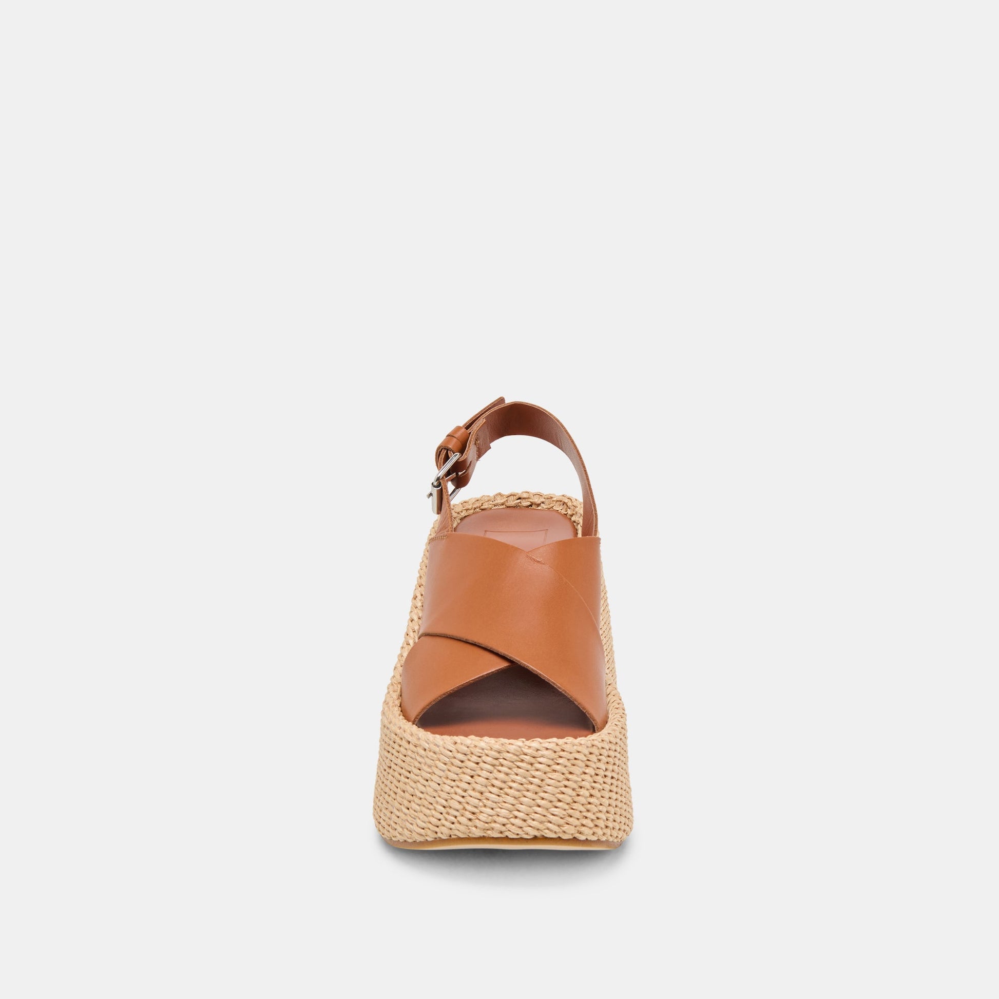 SKYLAR WEDGES BROWN LEATHER - BROWN LEATHER