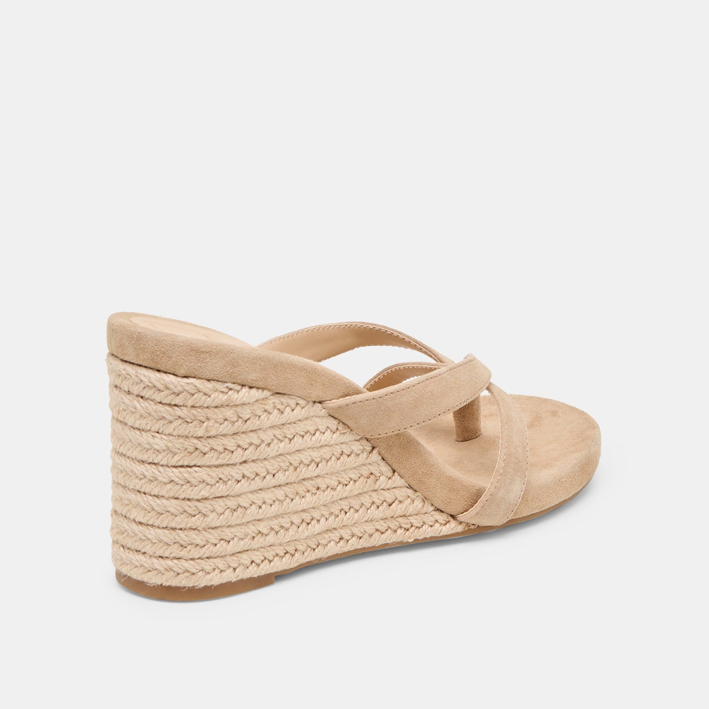 Helan Espadrille Camel Suede Wedges - CAMEL