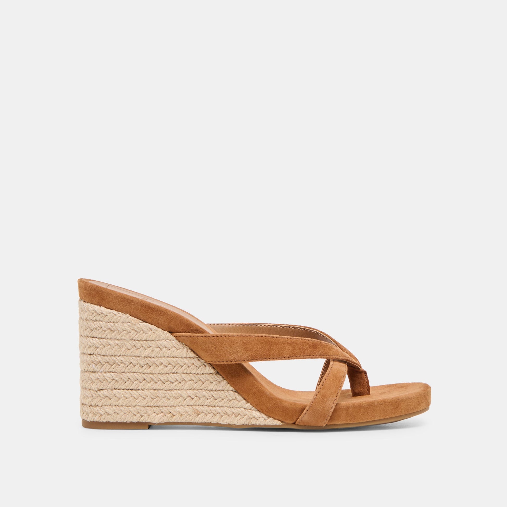 Helan Espadrille Brown Suede Wedges - BROWN SUEDE