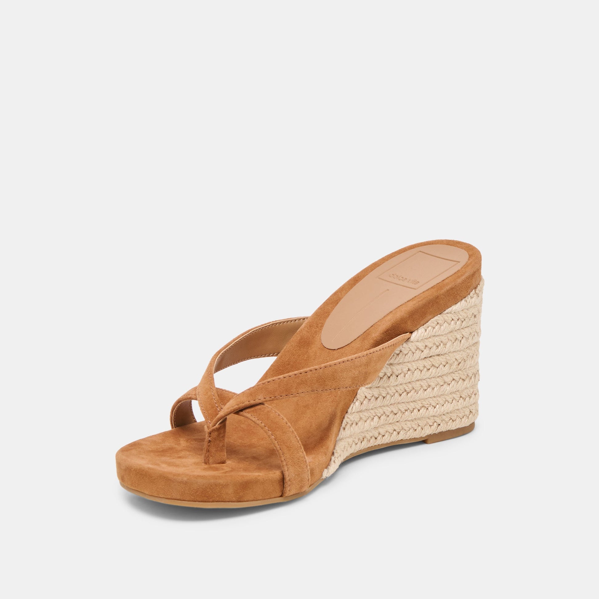Helan Espadrille Brown Suede Wedges - BROWN SUEDE