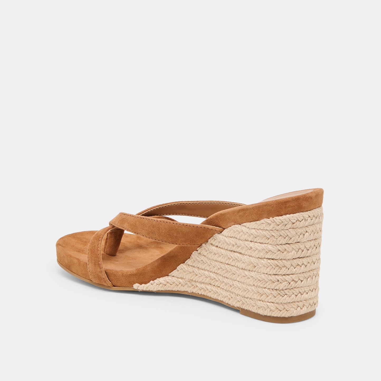 Helan Espadrille Brown Suede Wedges - BROWN SUEDE
