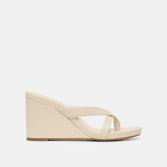 Helan Bone Leather Wedges - BONE LEATHER