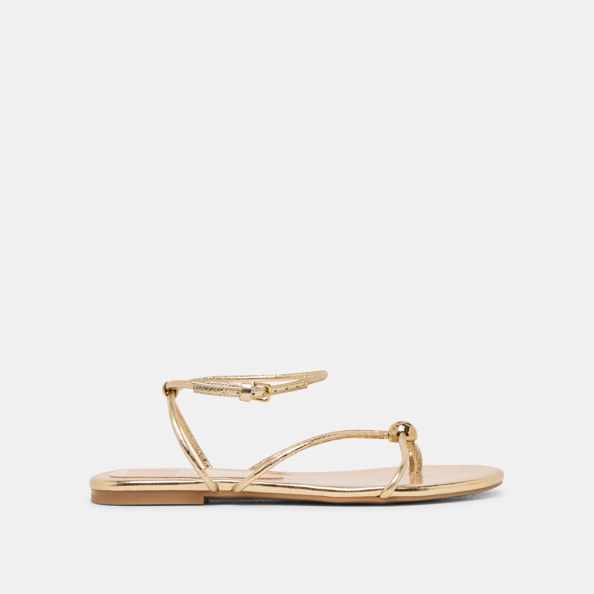 Kenley Gold Leather Sandals - GOLD LEATHER