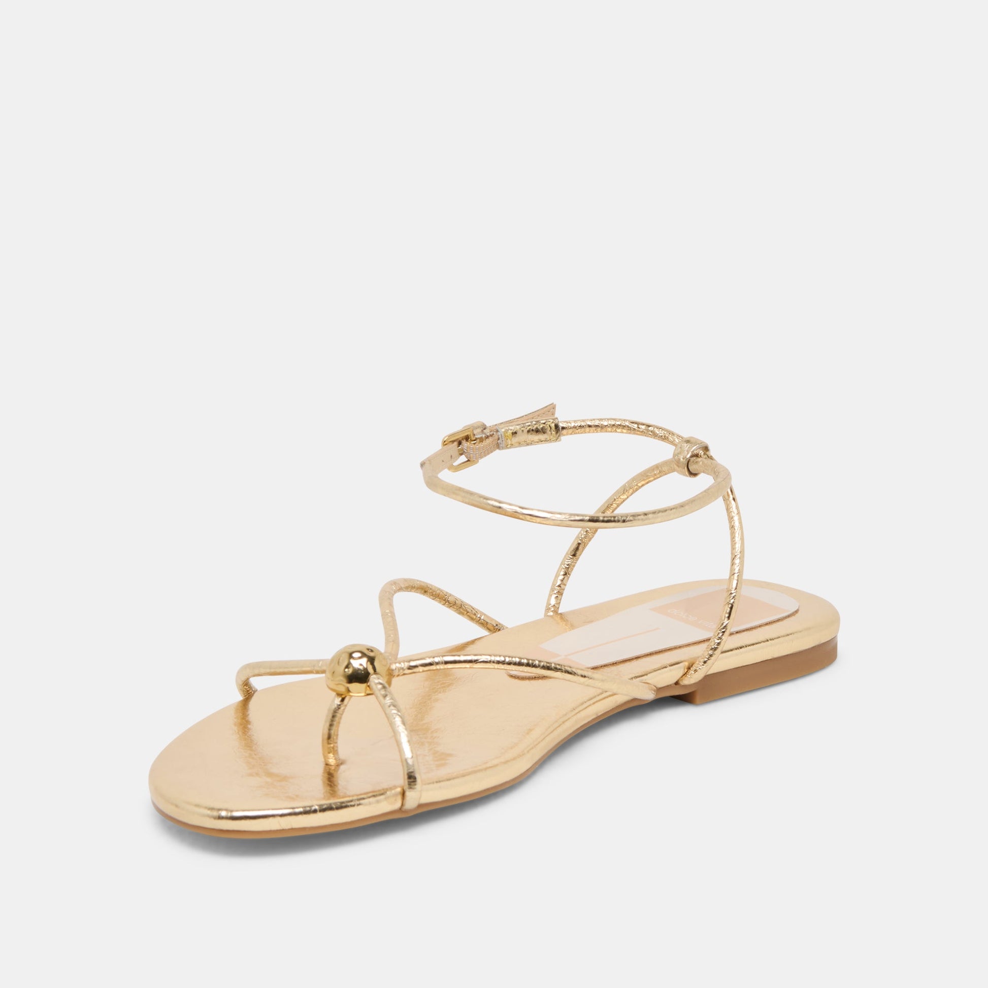 Kenley Gold Leather Sandals - GOLD LEATHER