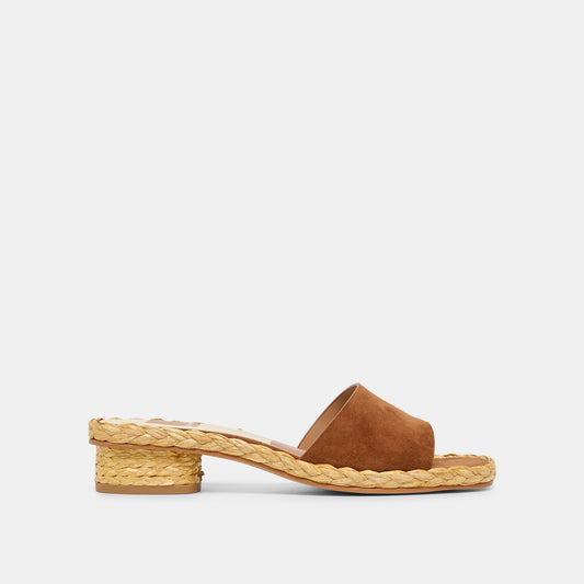 Dixi Brown Suede Sandals - BROWN SUEDE