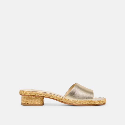Dixi Platinum Leather Sandals - PLATINUM LEATHER