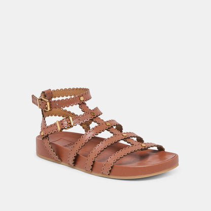 Susana Cognac Leather Sandals - COGNAC LEATHER