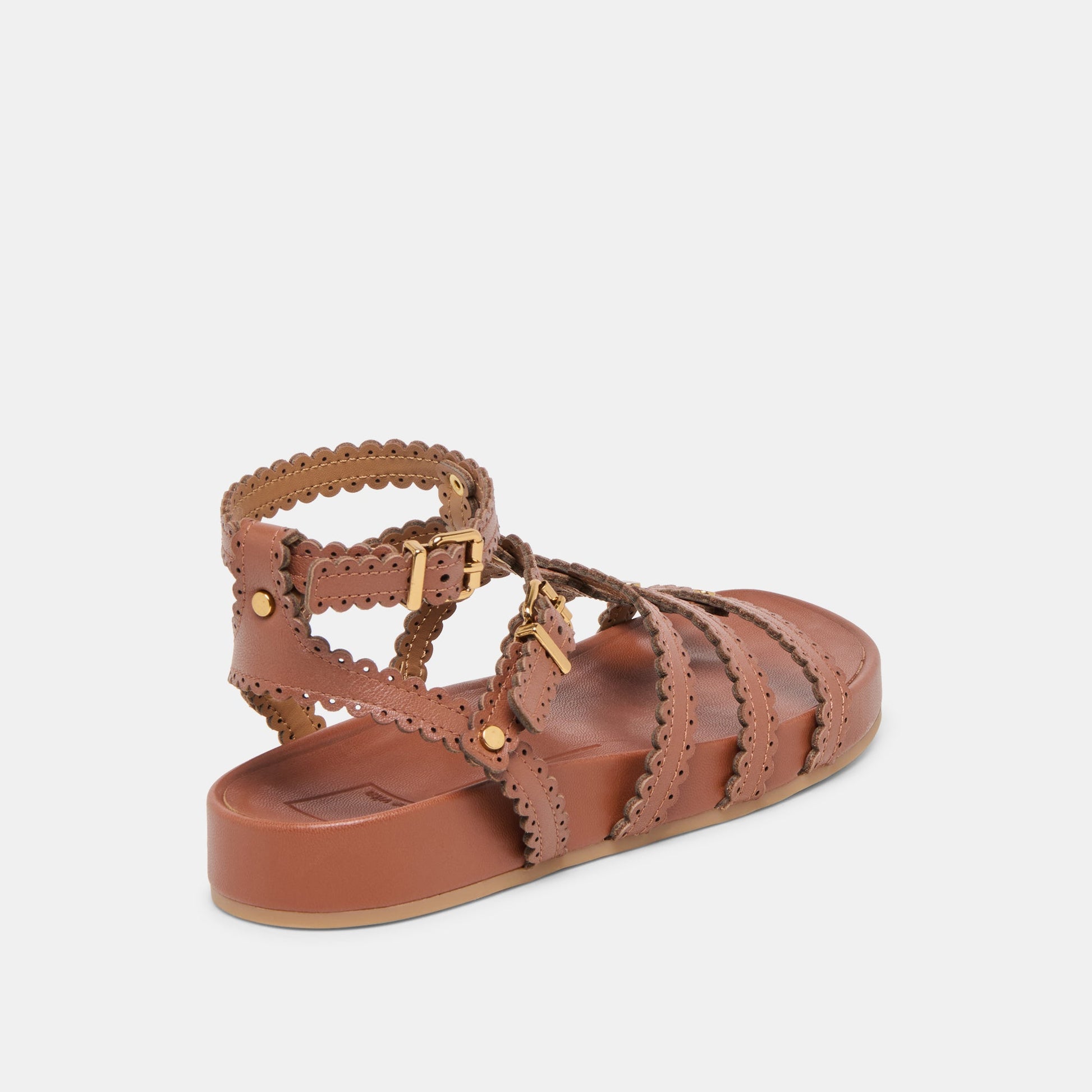 Susana Cognac Leather Sandals - COGNAC LEATHER
