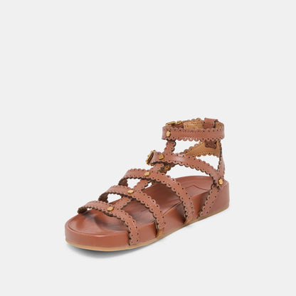 Susana Cognac Leather Sandals - COGNAC LEATHER