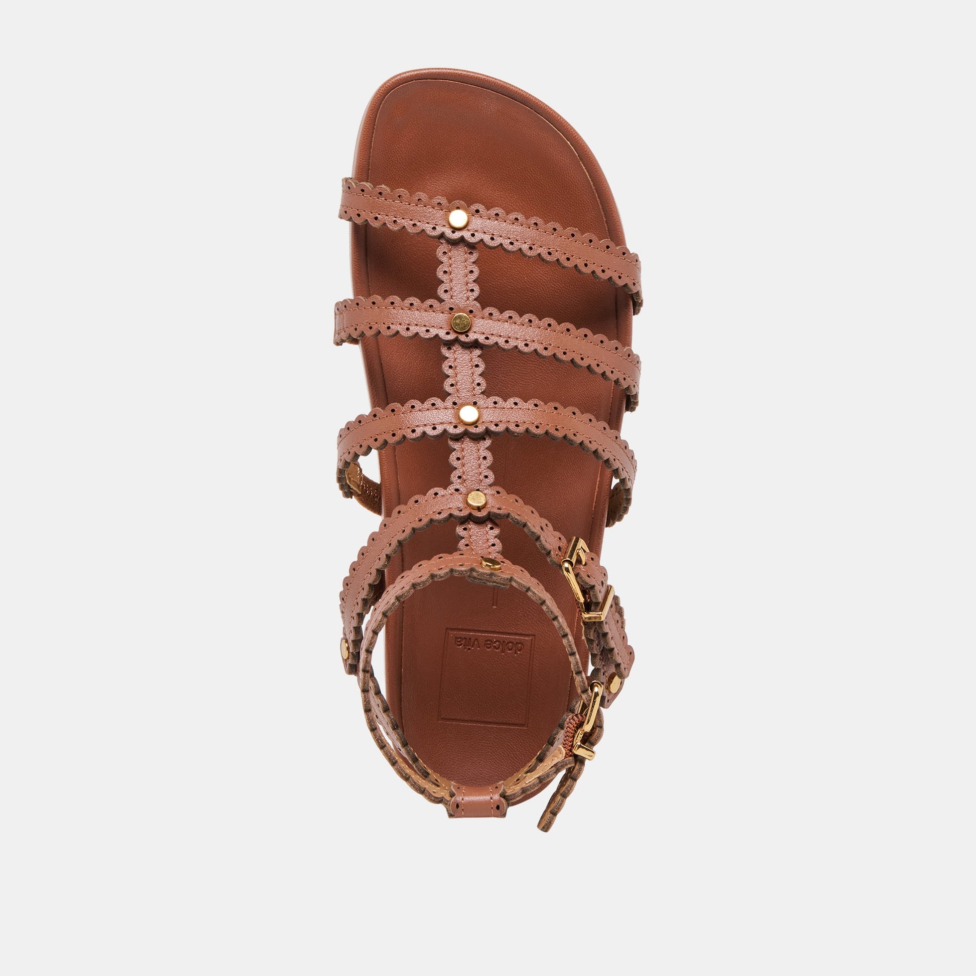 Susana Cognac Leather Sandals - COGNAC LEATHER