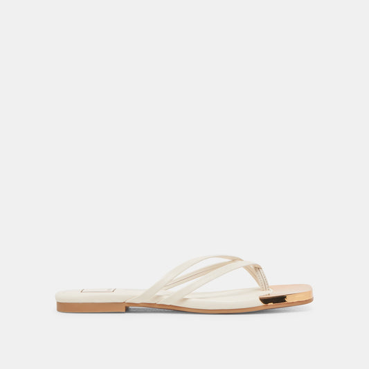 Laguna Off White Leather Sandals - OFF WHITE LEATHER