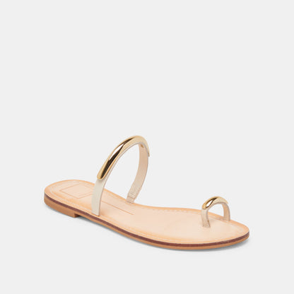 WINK SANDALS BONE LEATHER - BONE LEATHER