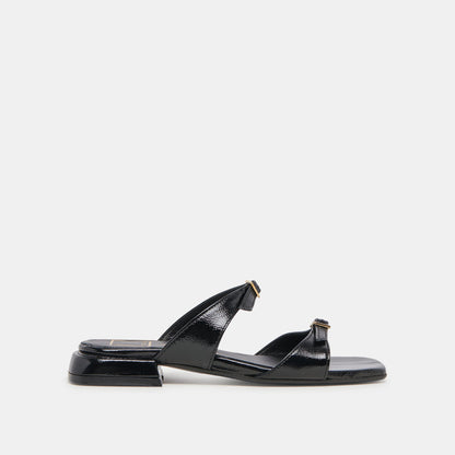 LAVERN SANDALS MIDNIGHT CRINKLE PATENT - MIDNIGHT CRINKLE PATENT