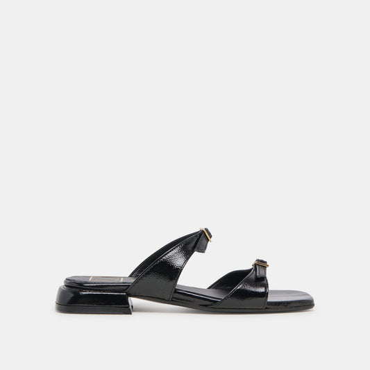LAVERN SANDALS MIDNIGHT CRINKLE PATENT - MIDNIGHT CRINKLE PATENT