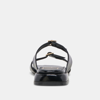 LAVERN SANDALS MIDNIGHT CRINKLE PATENT - MIDNIGHT CRINKLE PATENT