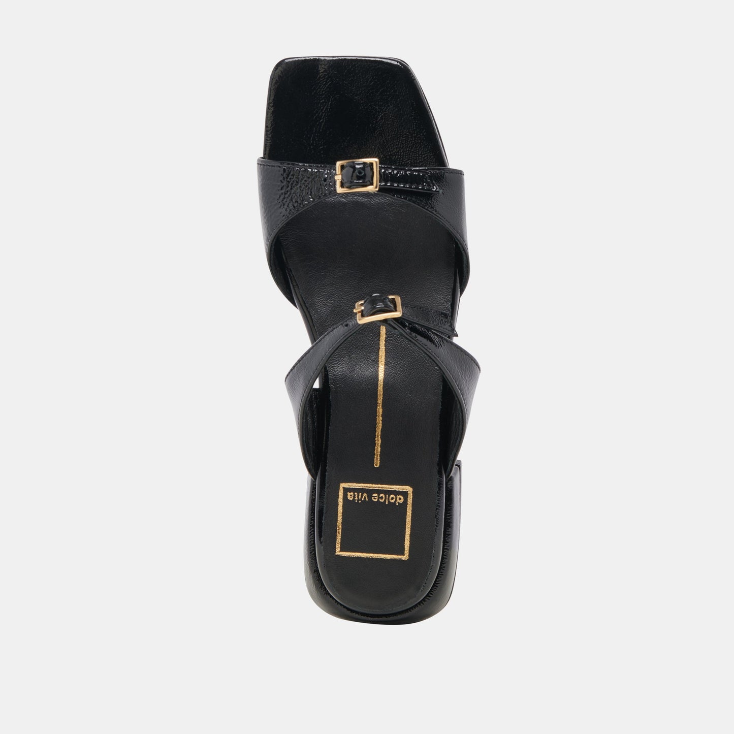 LAVERN SANDALS MIDNIGHT CRINKLE PATENT - MIDNIGHT CRINKLE PATENT