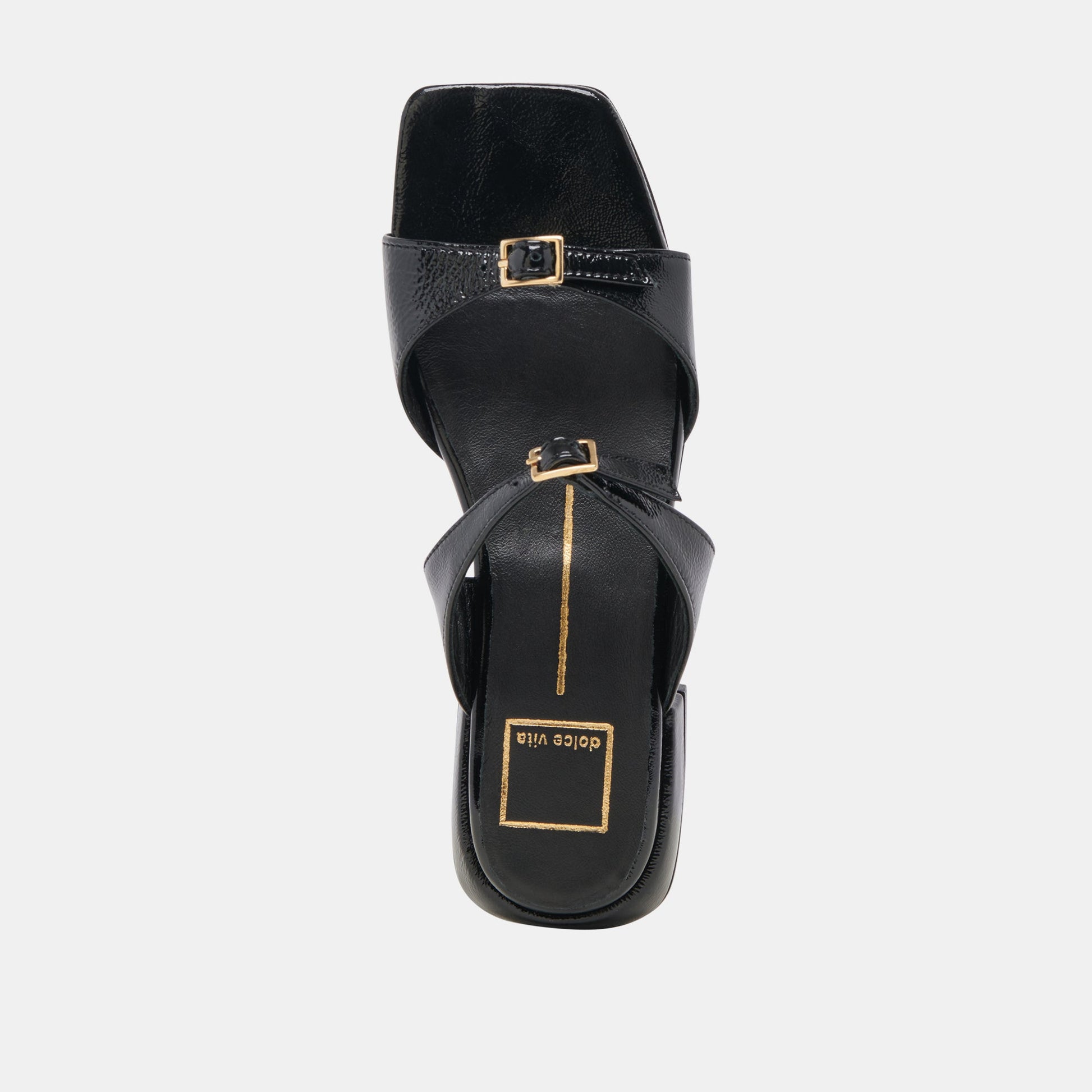 LAVERN SANDALS MIDNIGHT CRINKLE PATENT - MIDNIGHT CRINKLE PATENT