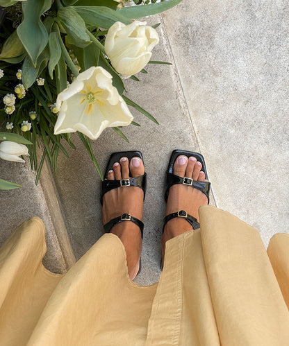 LAVERN SANDALS MIDNIGHT CRINKLE PATENT - MIDNIGHT CRINKLE PATENT