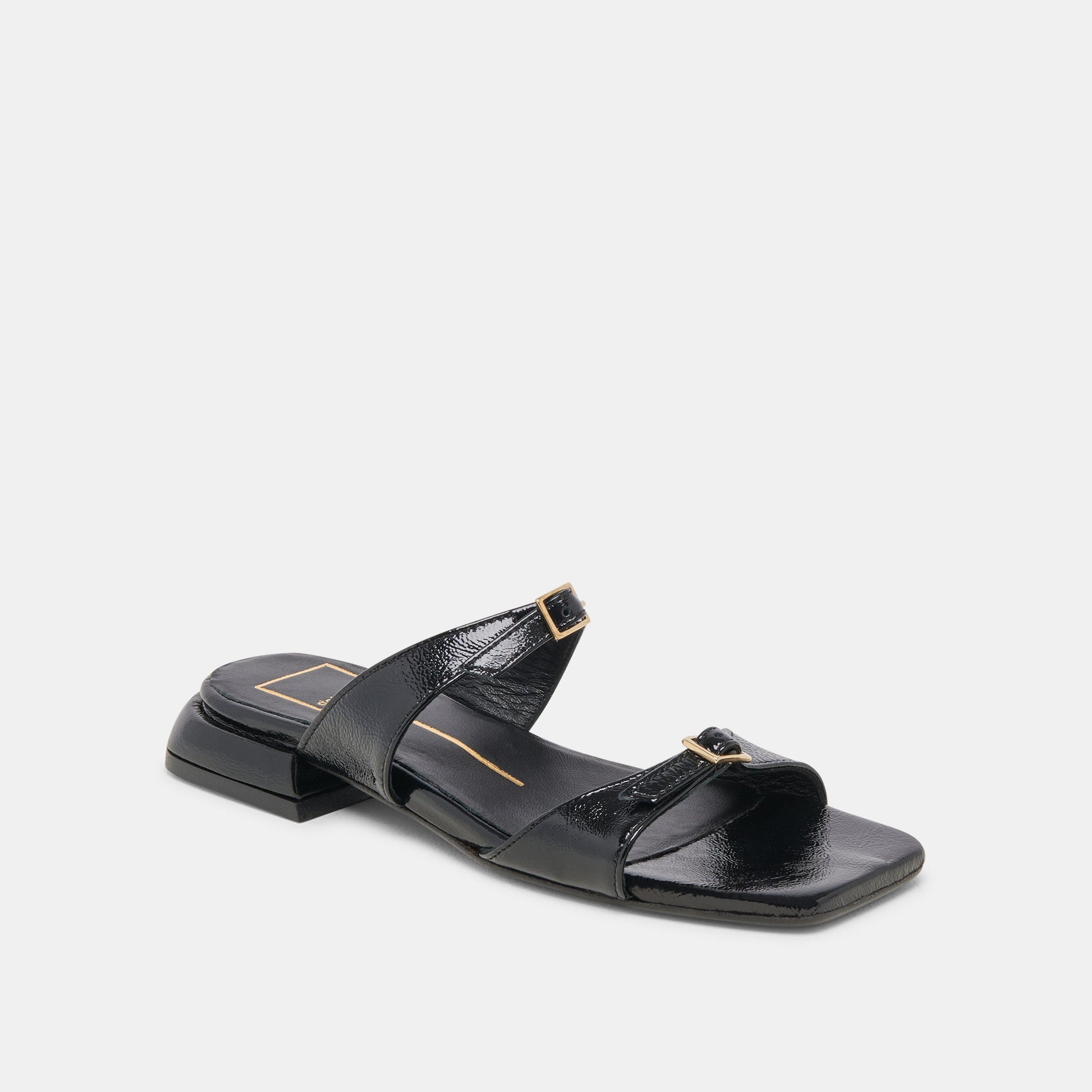 LAVERN SANDALS MIDNIGHT CRINKLE PATENT - MIDNIGHT CRINKLE PATENT