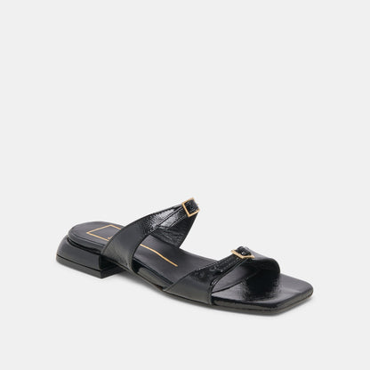 LAVERN SANDALS MIDNIGHT CRINKLE PATENT - MIDNIGHT CRINKLE PATENT