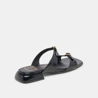LAVERN SANDALS MIDNIGHT CRINKLE PATENT - MIDNIGHT CRINKLE PATENT