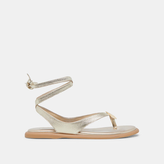 JUDY SANDALS LIGHT GOLD LEATHER - LIGHT GOLD LEATHER