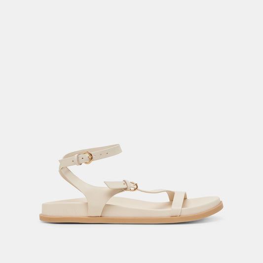 DARLIS SANDALS BONE LEATHER - BONE LEATHER
