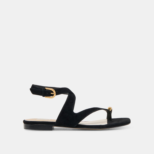 EARLA SANDALS ONYX SUEDE - ONYX SUEDE