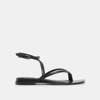 Tyrice Black Leather Sandals - BLACK LEATHER