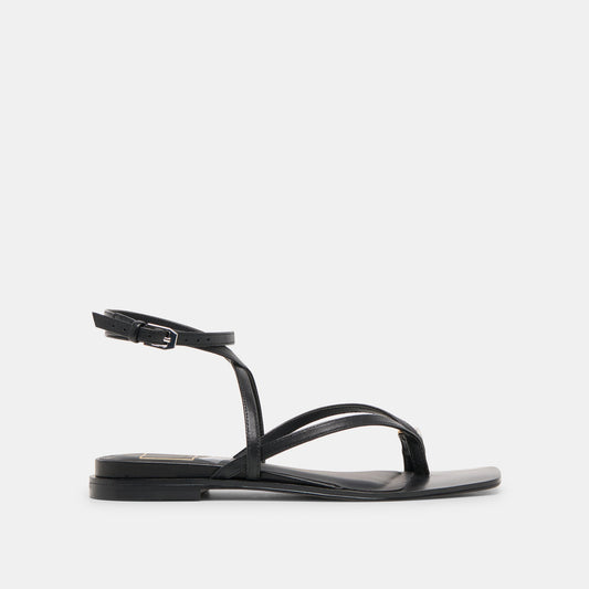 Tyrice Black Leather Sandals - BLACK LEATHER