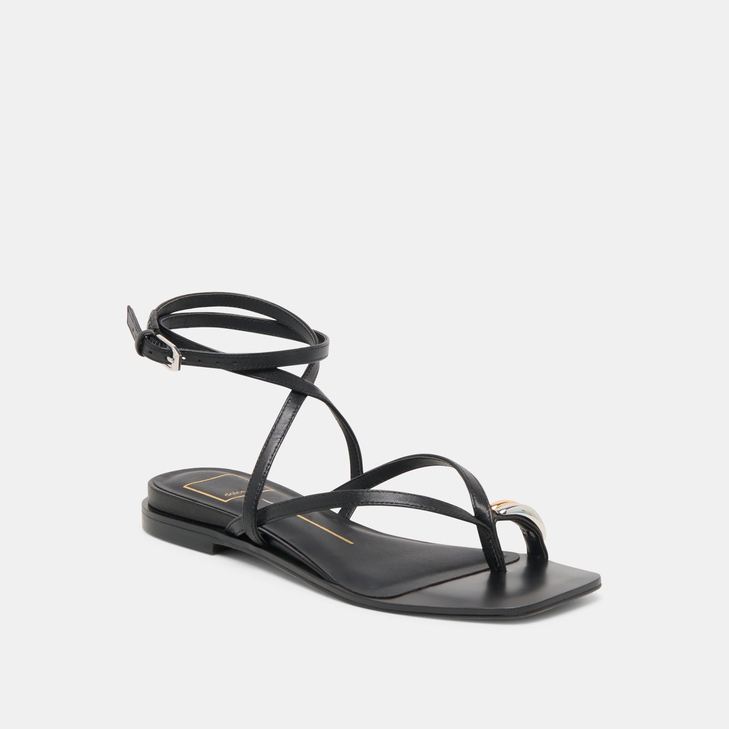 Tyrice Black Leather Sandals - BLACK LEATHER