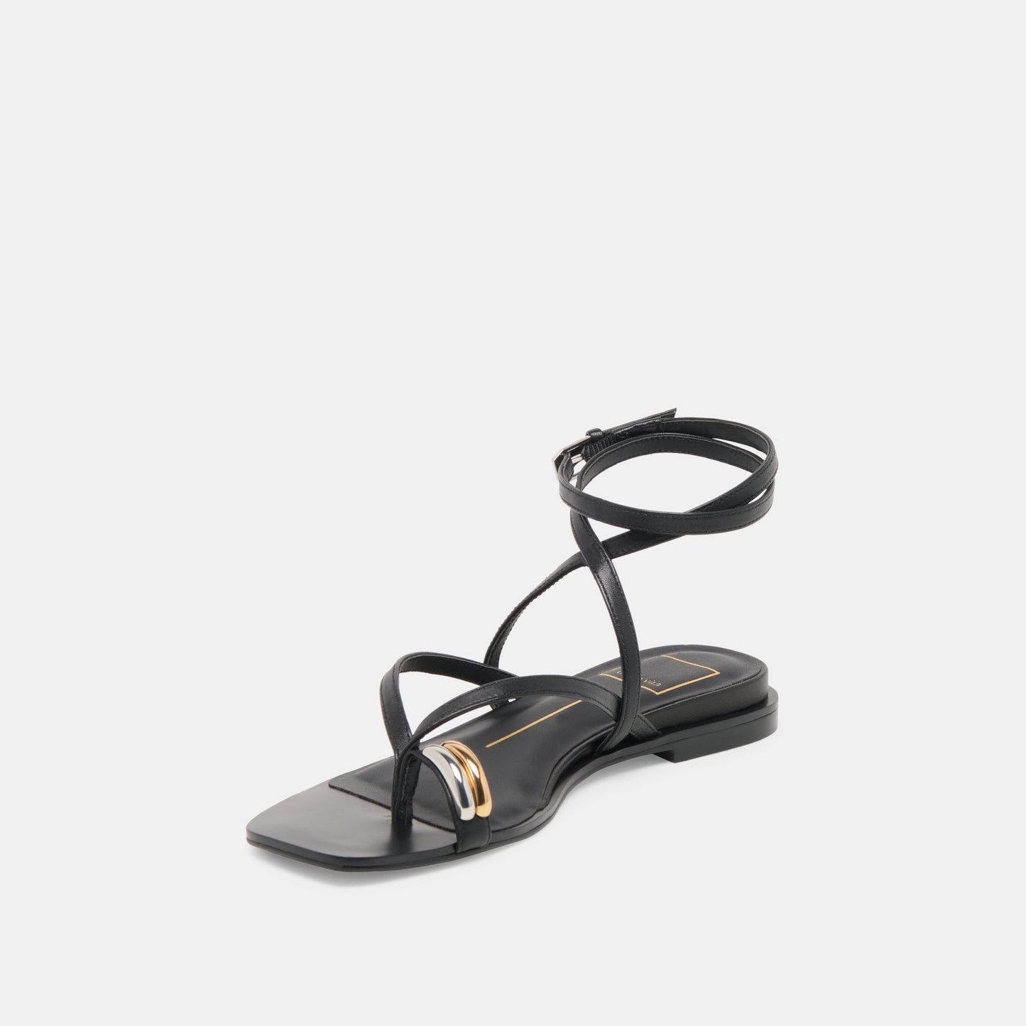 Tyrice Black Leather Sandals - BLACK LEATHER