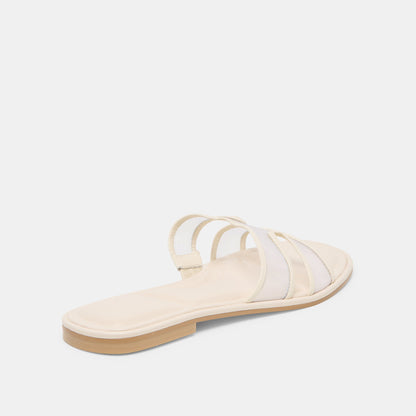Flori Off White Mesh Sandals - OFF WHITE MESH